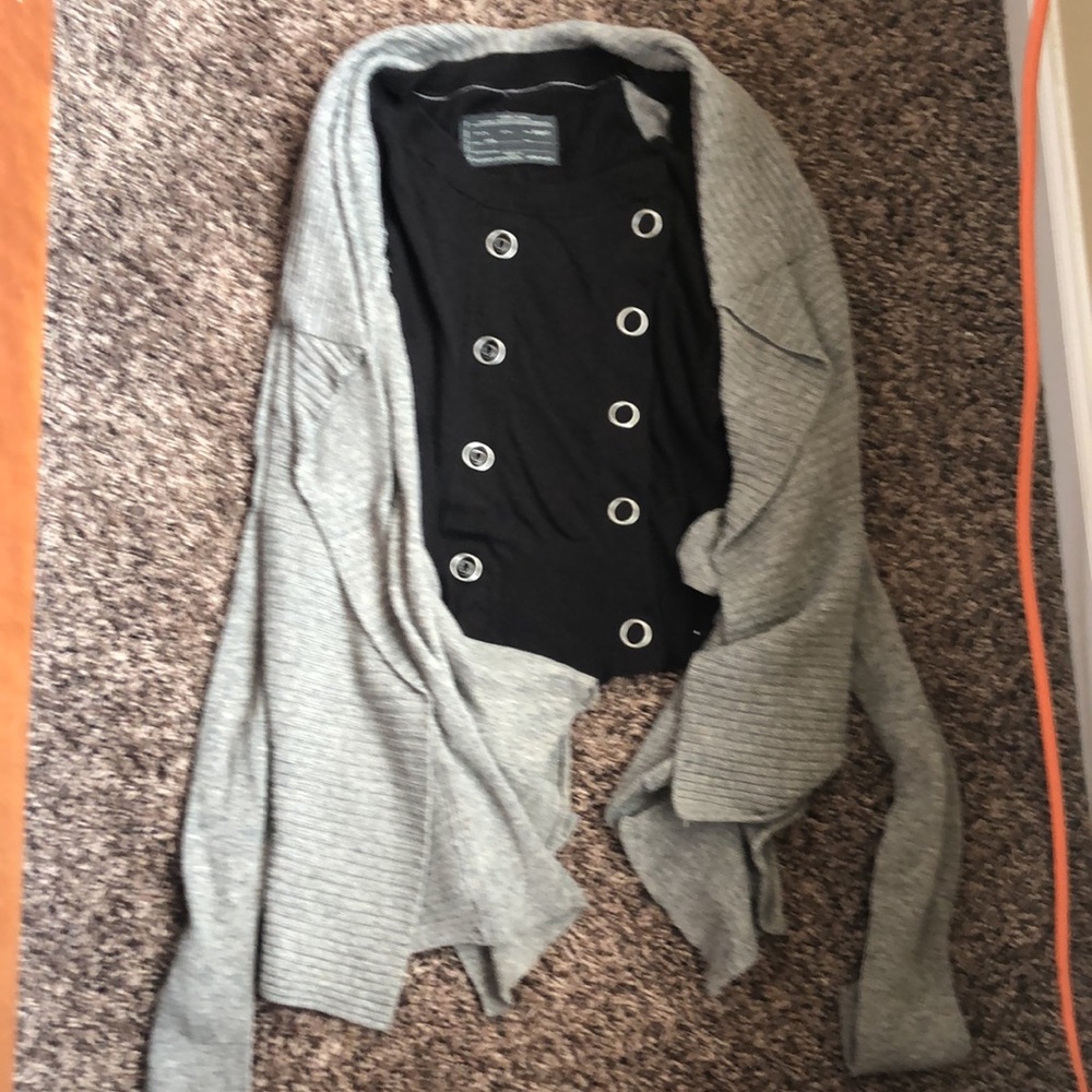 Allsaints black and grey sweater. 8/M - Picture 2 of 11
